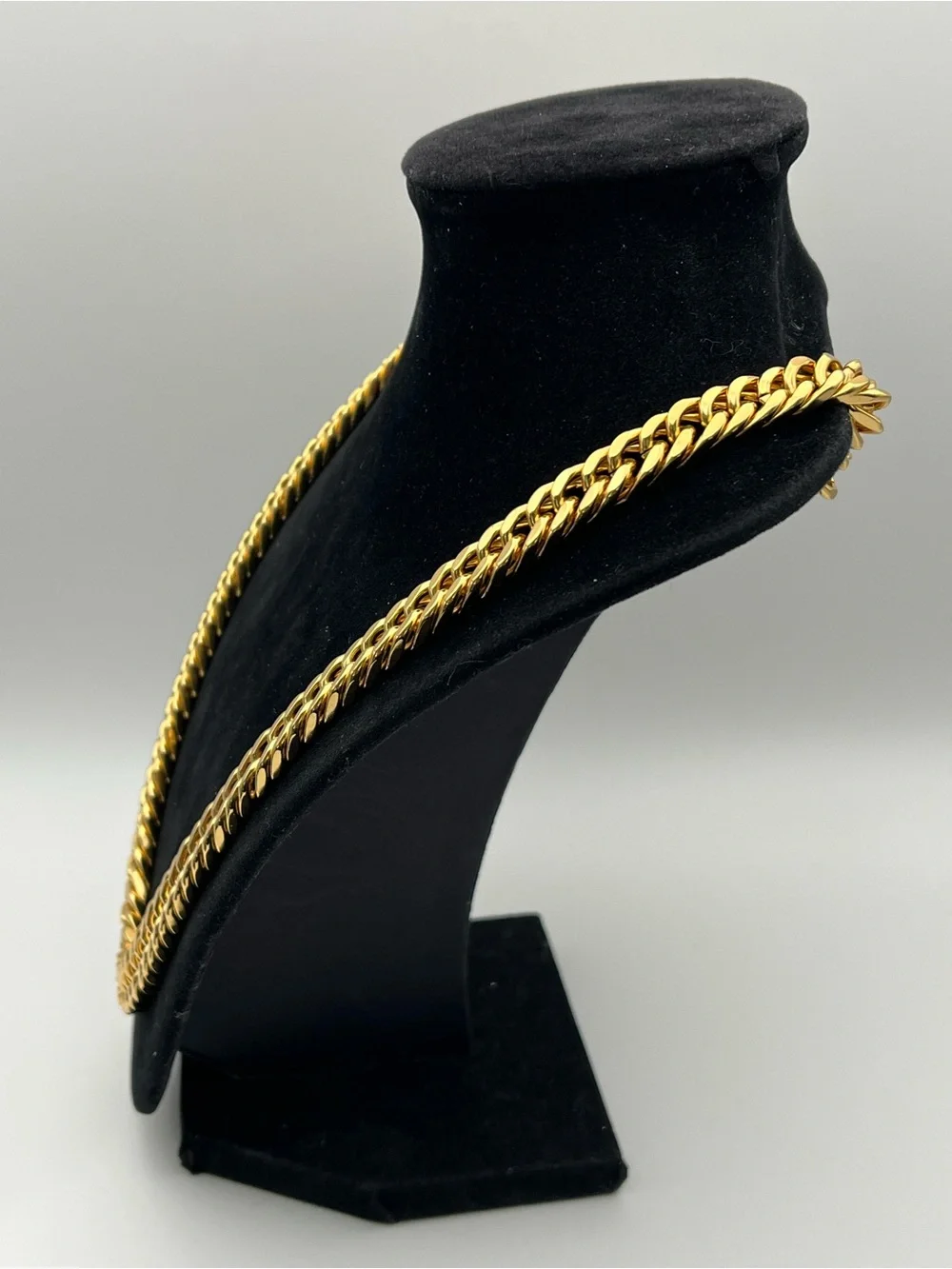 Men's 24”, Gold over Stainless Curb Chain Necklace